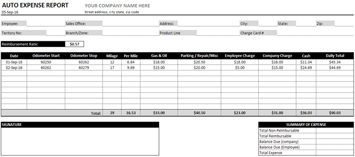 microsoft excel expense report template