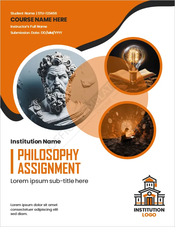 Philosophy Assignment Cover Page Template