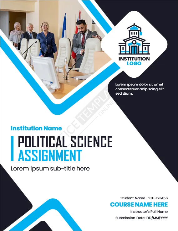 Political Science Assignment Cover Page Template