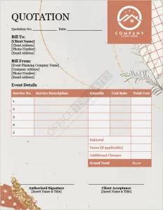 Event Planning Quotation Template
