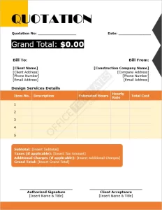Graphic Design Quotation Template