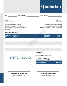 Service Quotation Template