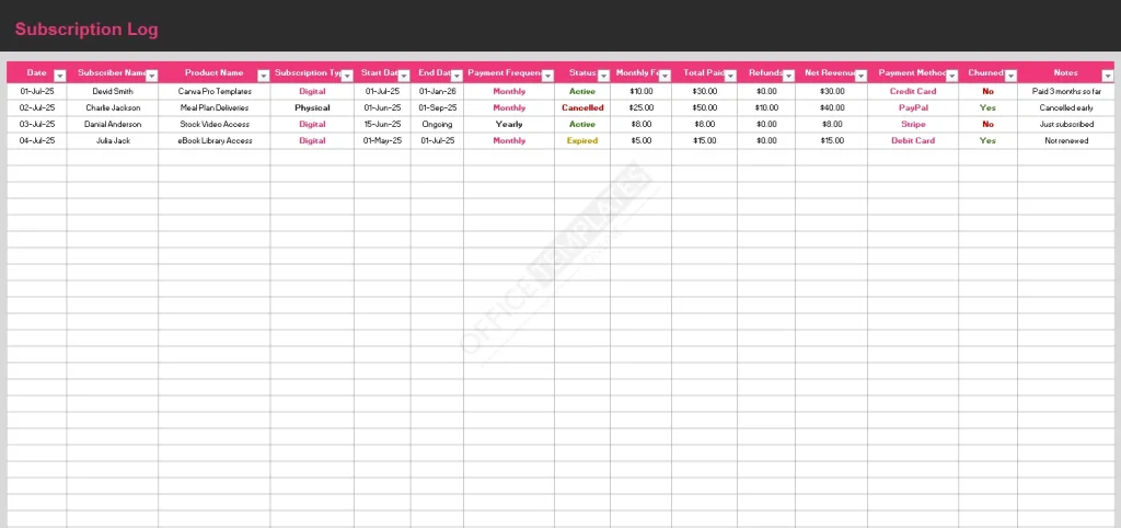 subscription-product-tracker-template
