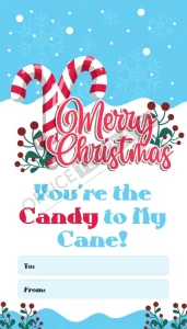 Free Candy Cane Striped Christmas Gift Tag Template (Word)