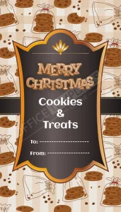 Free Cookie & Treat Bag Christmas Label Template (Word)