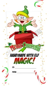 Free Elf Christmas Gift Tag Template (Word)