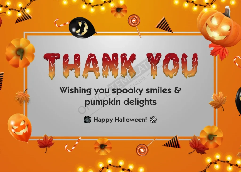 Halloween Thank You Card