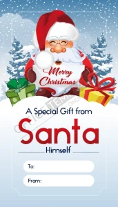 Free Santa Christmas Gift Tag Template (Word)