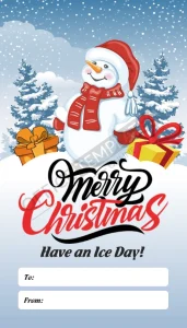 Free Snowman Christmas Gift Tag Template (Word)