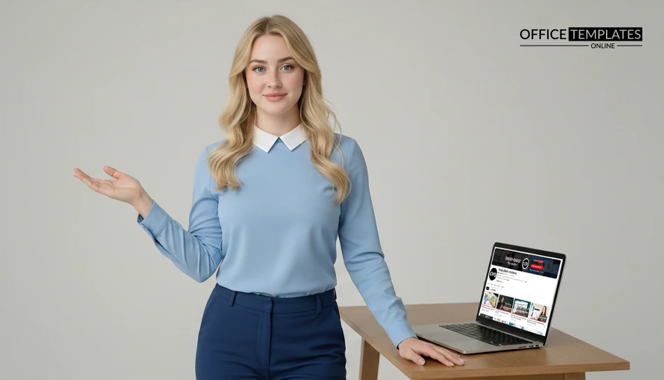 Professional instructor presenting Microsoft Word design tutorials in a friendly, approachable manner