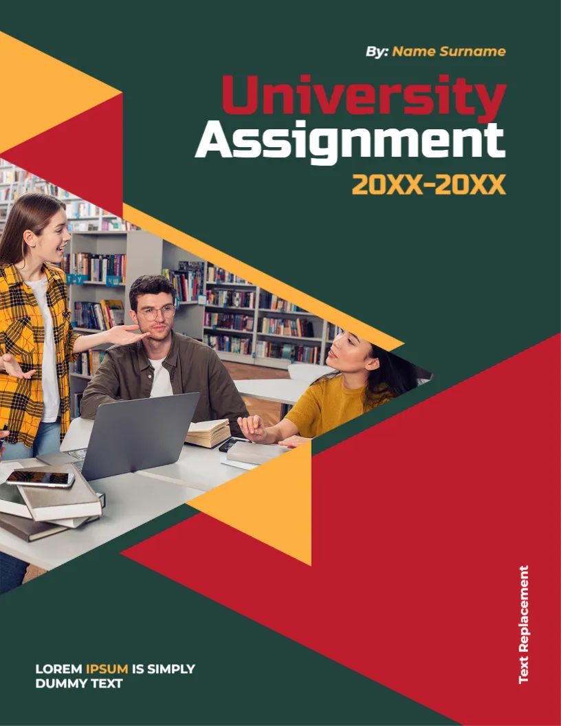 Cover Page Design for Any Type of University Assignment