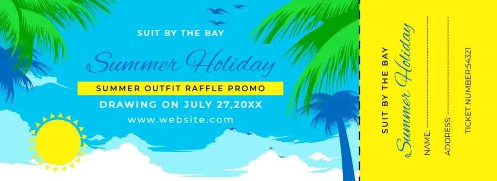 Holiday Festive Raffle Ticket