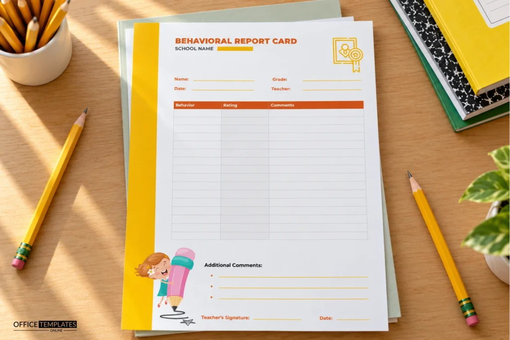behavioral-report-card-design-template-mockup
