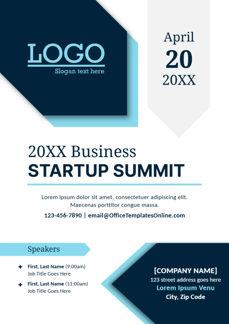 Announcement Poster Template for Business Event