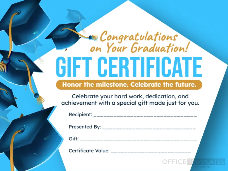 College Graduation Gift Certificate Template – Editable & Printable Online