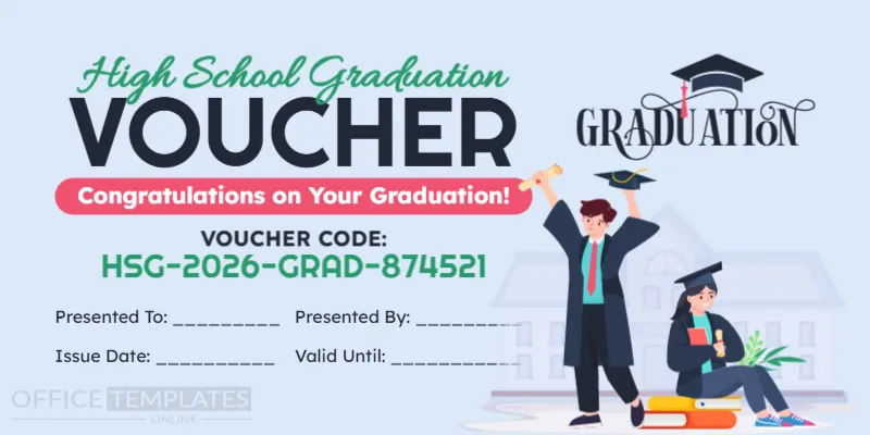 High School Graduation Voucher Template – Editable & Printable Online
