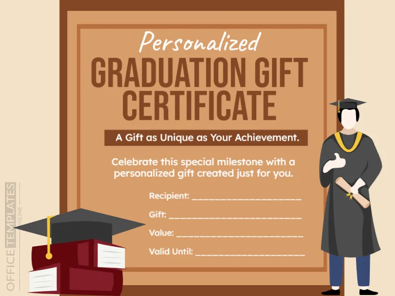 Personalized Graduation Gift Certificate Template – Editable & Printable Online