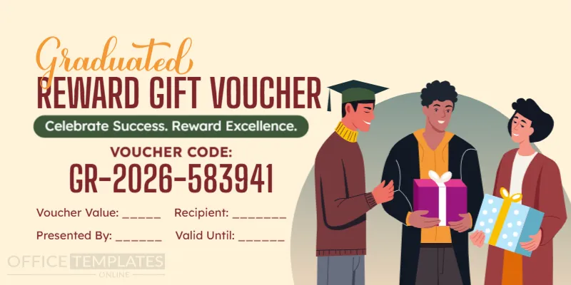 Graduate Reward Gift Voucher Template – Editable & Printable Online