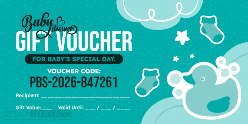 Personalized Baby Shower Voucher Template – Editable & Printable Gift Voucher