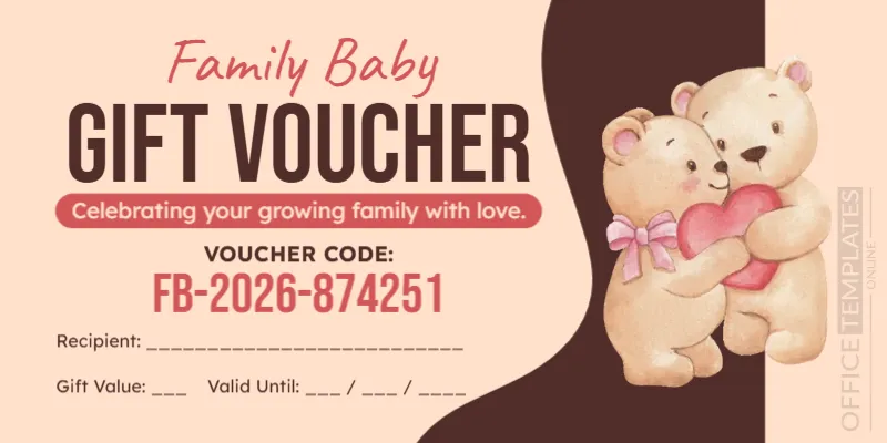 Family Baby Gift Voucher Template – Editable & Printable Gift Voucher