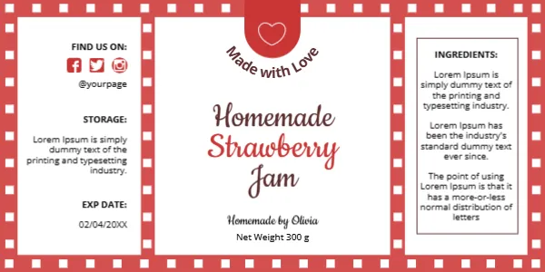 Homemade Jam Jar Label Template