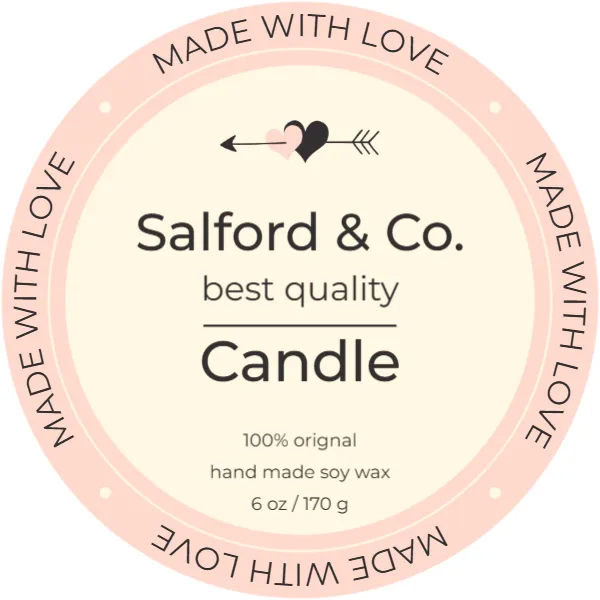 Candle Product Label Template