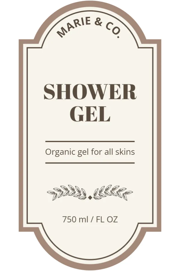 Cosmetic Bottle Label Template