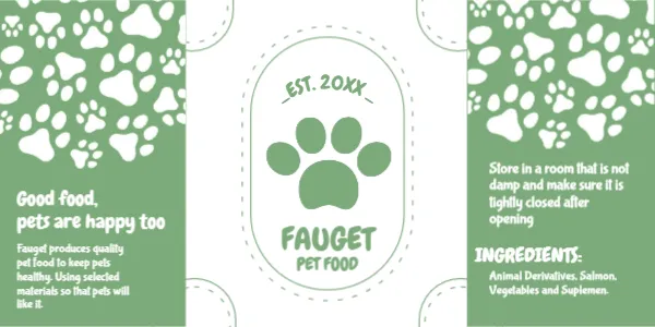 Pet Food Container Label Template