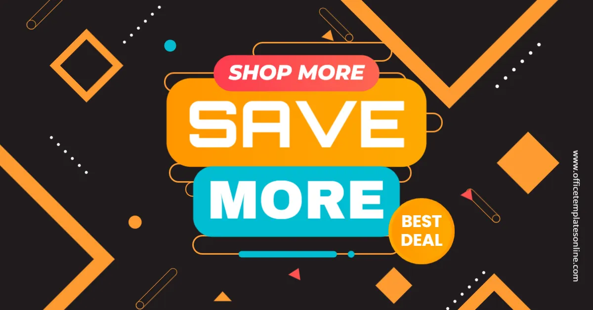Shop More Save More Promotional Banner Template