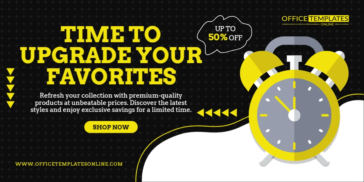 Time to Upgrade Your Favorites Promotion Banner Template