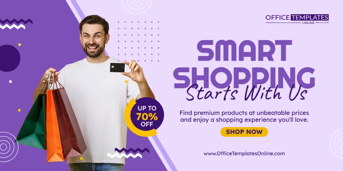 Smart Shopping Starts With Us Promotion Banner Template