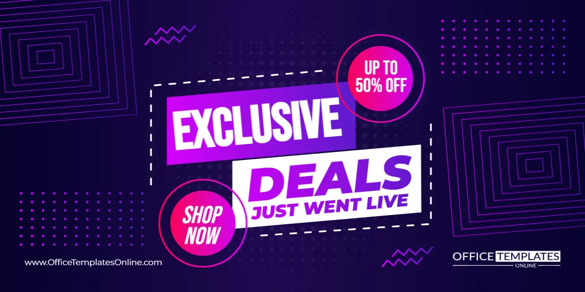 Exclusive Deals Just Went Live Promotion Banner Template