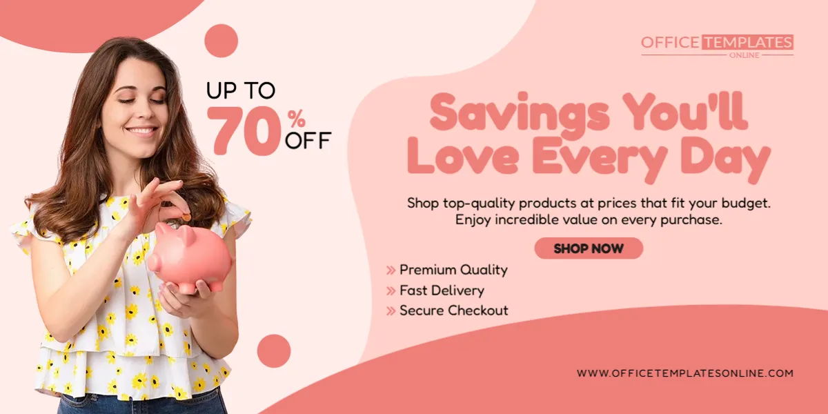 Savings You’ll Love Every Day Promotion Banner Template