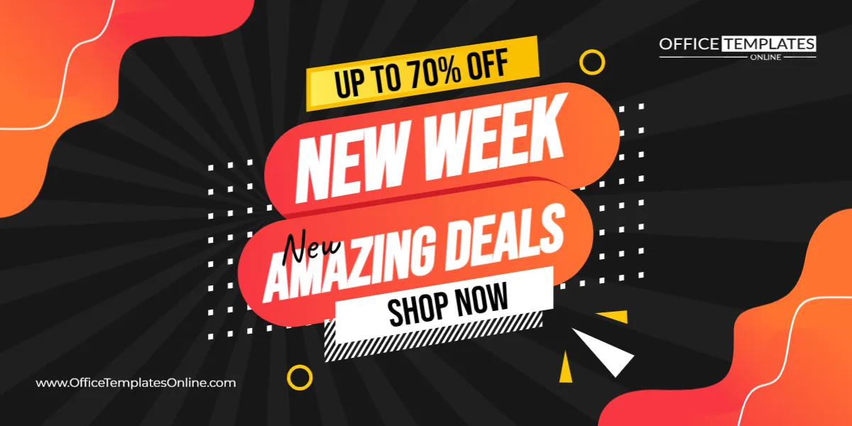 New Week New Amazing Deals Promotion Banner Template