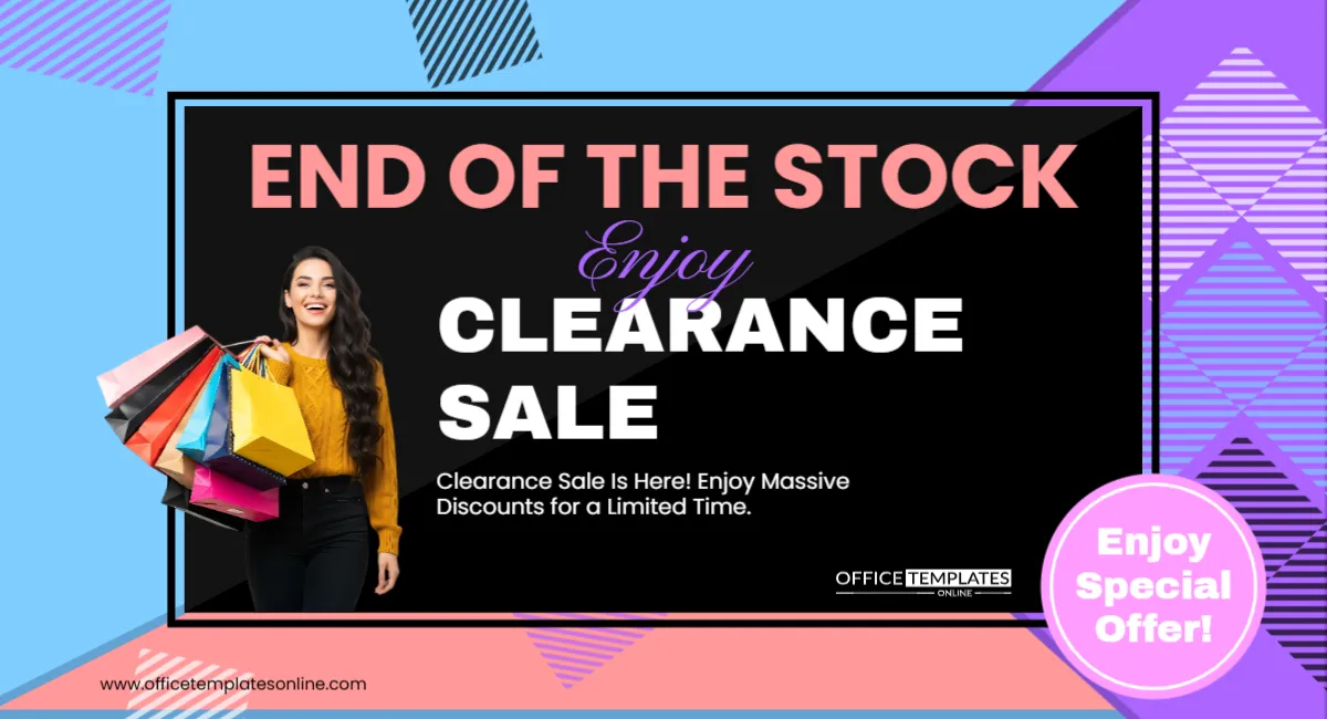 Clearance Sale While Stocks Last Banner Template