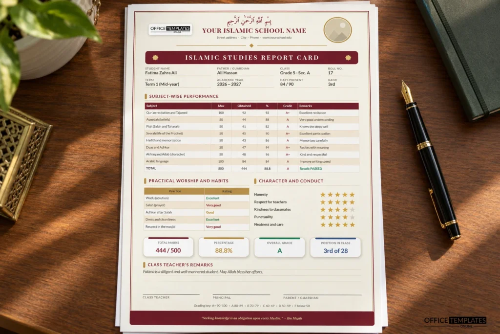 islamic-studies-report-card-template-for-madrasas-and-schools-mockup