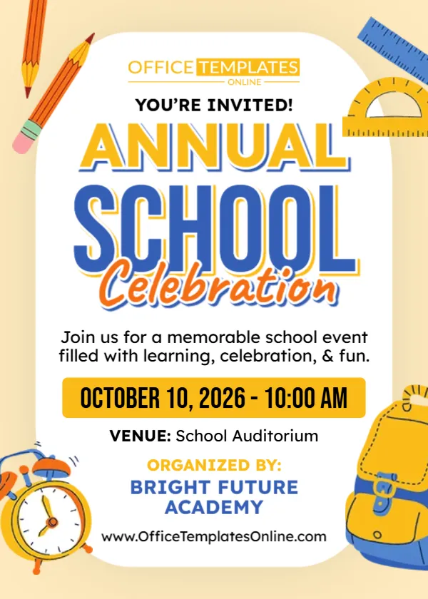 School Event Invitation Template