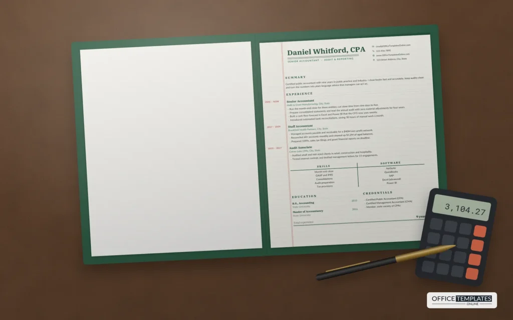 Accountant Resume Template - Mockup copy