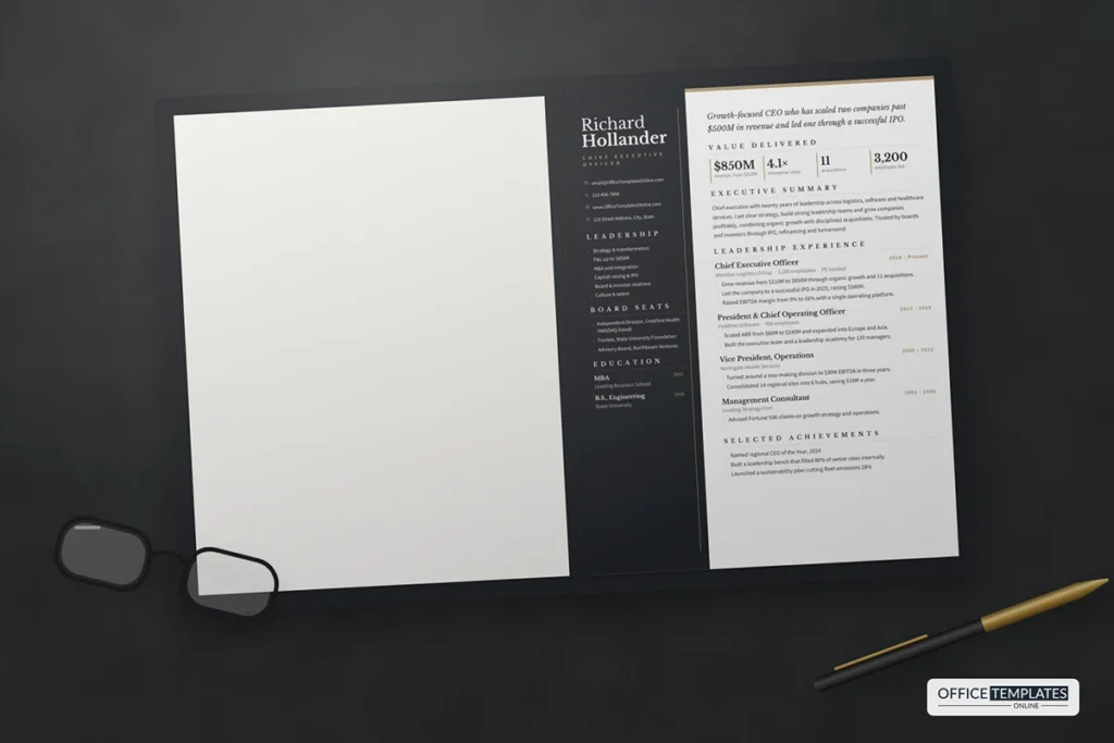 CEO Resume Template