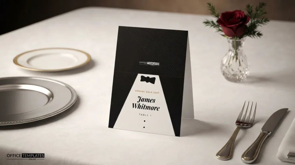 Corporate Gala Place Card Preview