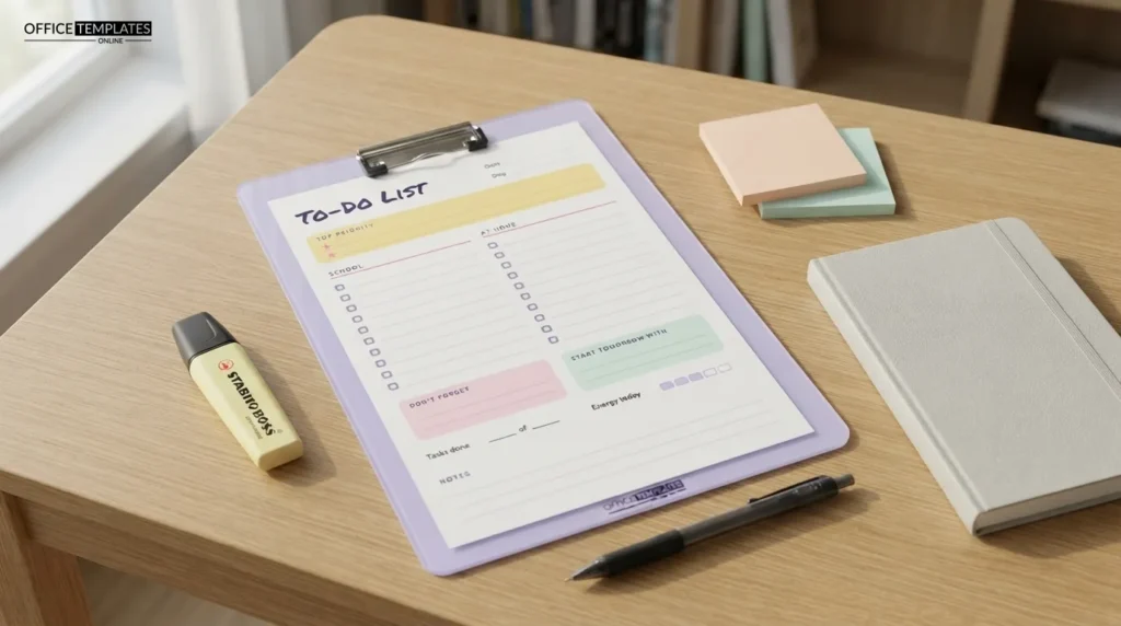 Daily To-Do List for Students