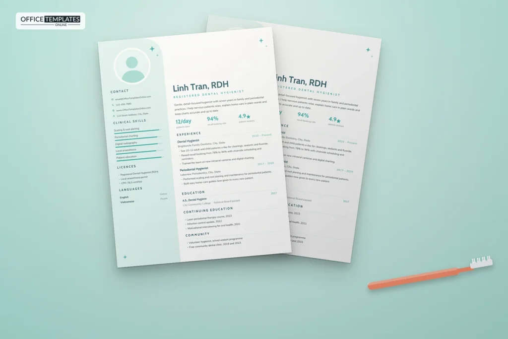 Dental Hygienist Resume Template