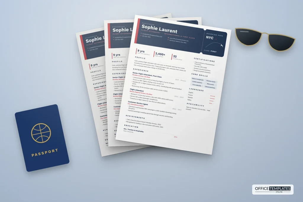 Flight Attendant Resume Template