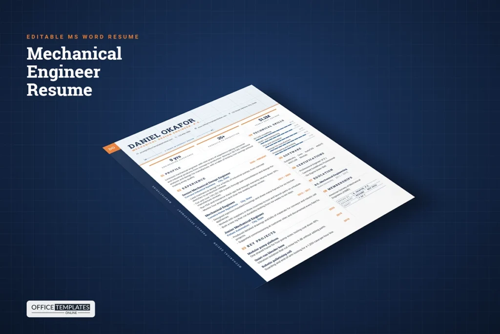 Mechanical Engineer Resume Template