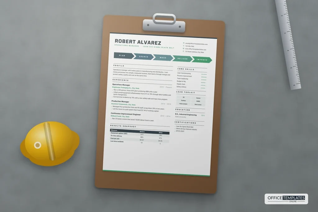 Operations Manager Resume Template