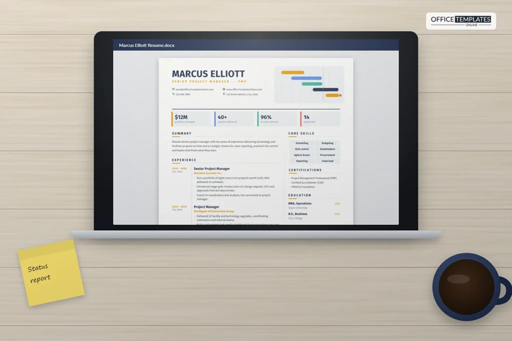 Project Manager Resume Template