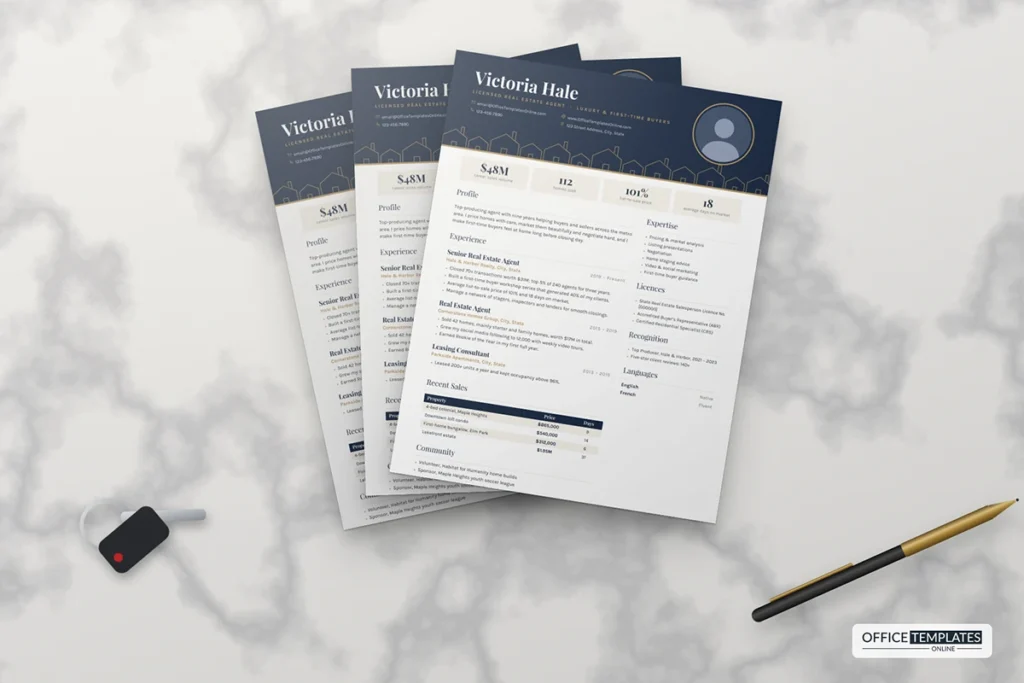 Real Estate Agent Resume Template