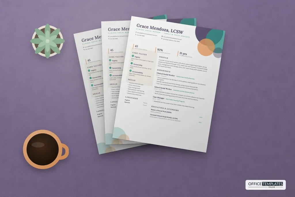 Social Worker Resume Template