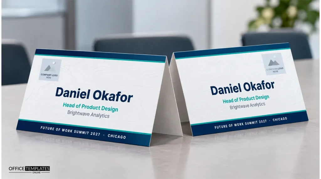 Two-Sided Conference Name Tent Preview