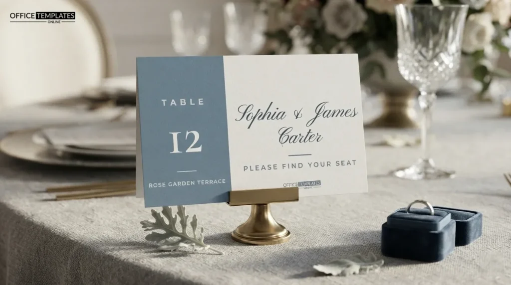 Wedding Escort Card Preview
